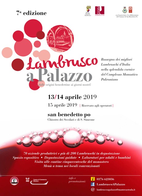 13 - 14 Aprile 2019 Lambrusco a Palazzo San Benedetto Po